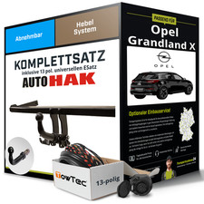 Anhängerkupplung abnehmbar für OPEL Grandland X +E-Satz Kit NEU