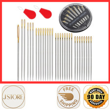 60 Pcs Sewing Needles Large Eye Hand Sewing, 6 Sizes Embroidery Needles