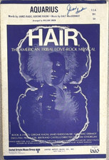 United Artists Music Co. Hair Choral Selections Aquarius Sheet Music Piano Choir