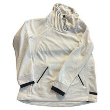Calvin Klein Performance Fleece Hooded Sweatshirt White XL Women Stretch