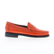 Sebago Dan Outsides 75115NW-A88 Mens Orange Loafers Slip Ons Penny Shoes