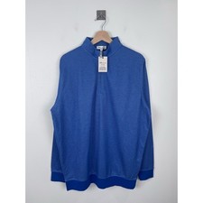 NWT Peter Millar Men Crown Comfort Quarterzip Blue Size Large