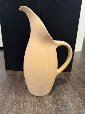 Vintage MCM Royal Haeger Pottery Beige Matte 10  Ceramic Ewer Pitcher RG-42 USA