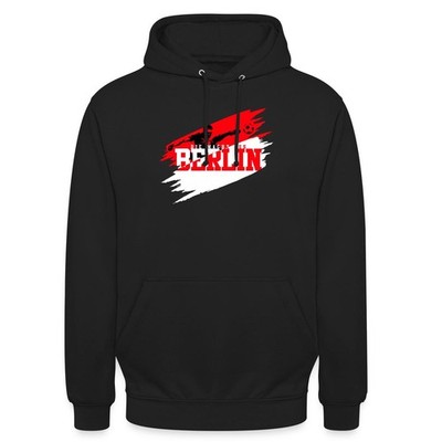 Die Macht Aus Berlin Rot-Weiß Fußball Fan Unisex Hoodie