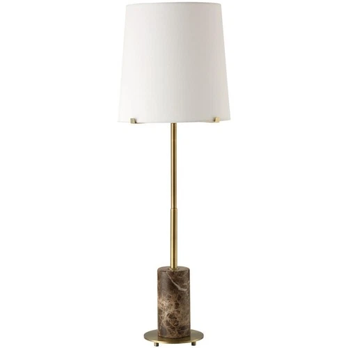 Uttermost 30422 Sepia Table Lamp Brown Marble and Antique Brass - Picture 3 of 6