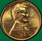 1955-S Lincoln Wheat Cent Brilliant Uncirculated BU Coin #39424