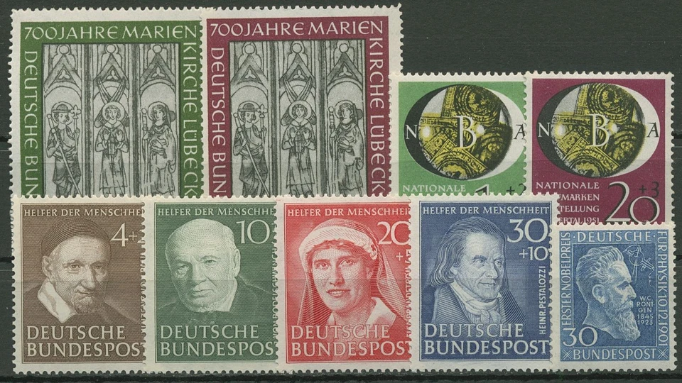 Bund 1951 Jahrgang komplett, ohne Posthornsatz (139/47) postfrisch - Bild 1 von 1