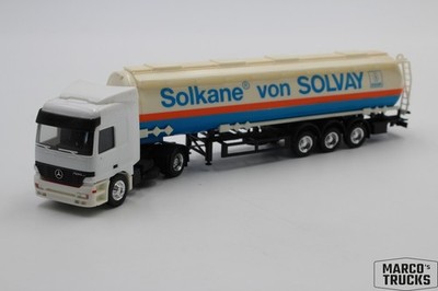 Herpa MB Actros MP1 L Silosattelzug ''Solkane von Solvay'' 1:87 /H25802
