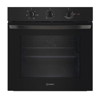 INDESIT IO235HB Elektro-Einbauherd 60CM 66LT MULTI6 Steam&CLEAN Schwarz