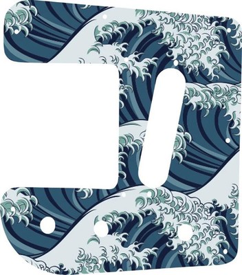 WD Custom Pickguard For Rogue RLS-1 Lap Steel Guitar #GT02 Japanese Wave Tatt...