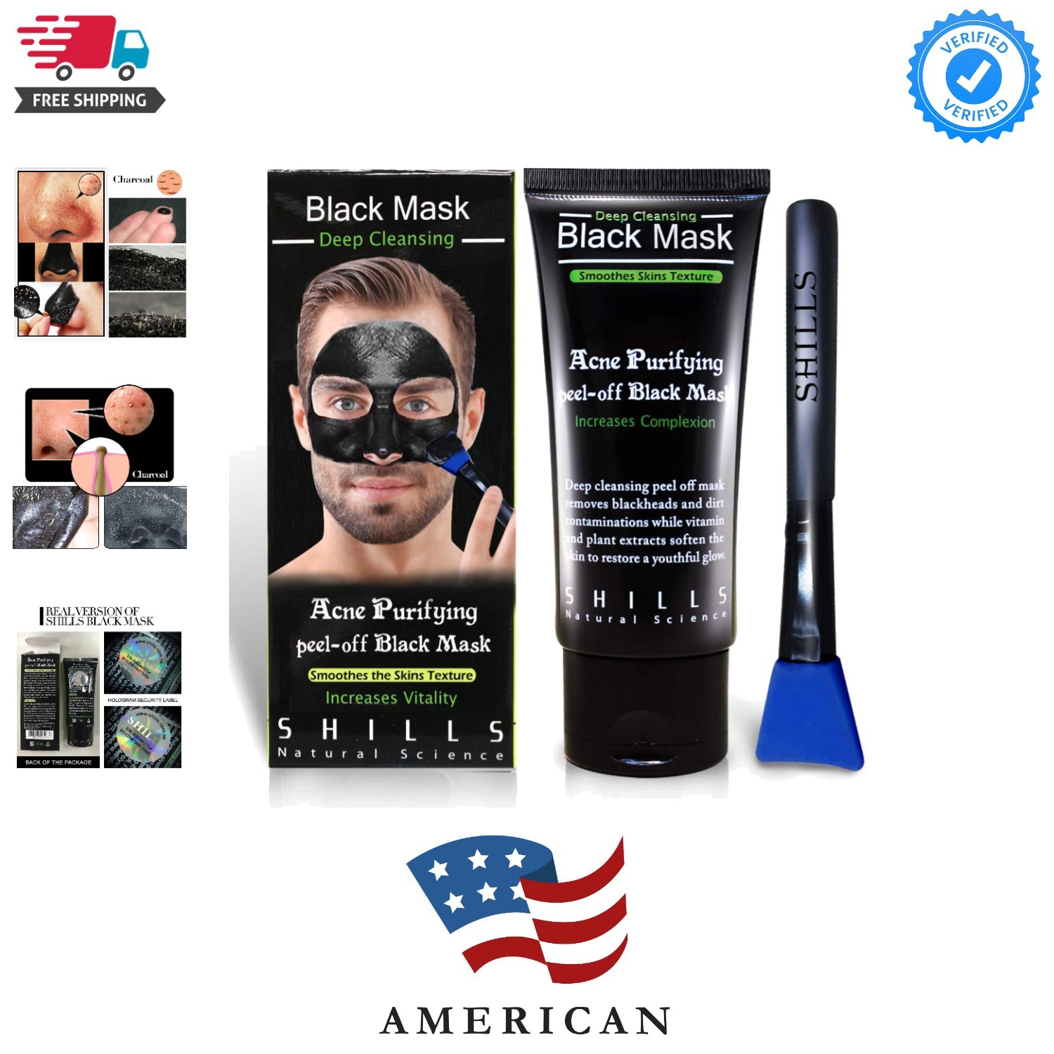 Blackhead Remover, Pore Control, Skin Cleansing, Purifying Bamboo Charcoal, P...