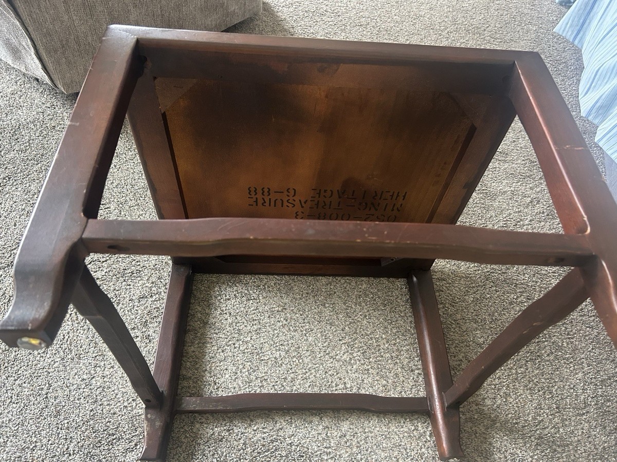 Drexel Heritage Side Table Ming- Treasures Hand Etched 22”x22”x16