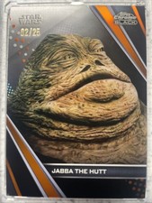2023 Topps Chrome Black Star Wars Orange 2/25 Jabba The Hutt