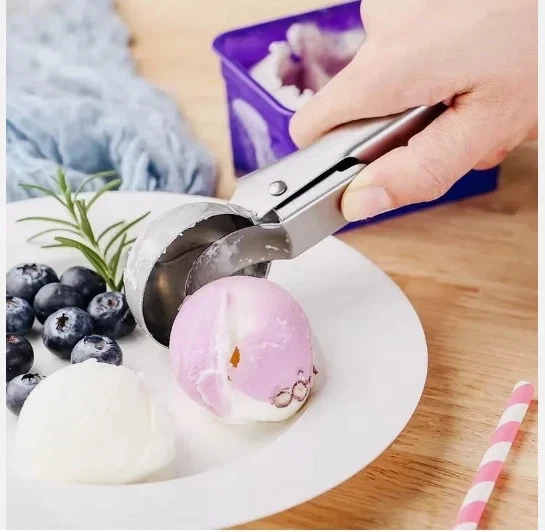1pc ICE CREAM SCOOP STAINLESS STEEL MASH POTATO ICE CREAM SPOON BALL - Image 2 of 4