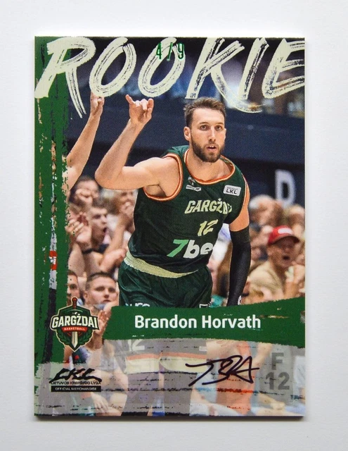 2025-26 LKL Rookie Autograph Gargzdu Gargzdai #GAR-RA02 Brandon Horvath 4/9