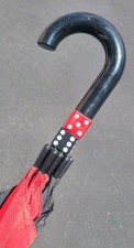 1980s Vintage Aramis "Playing to Win" Umbrella W/ Red  Black Gamblers Dice