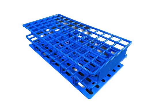 VWR 6x12 Place Nylon Test Tube Rack For 16mm Tubes Blue Stackable 89215-752