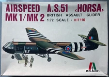 Italeri 116 Airspeed A.S.51 Horsa Mk 1 Mk 2 British Assault Glider 1/72 Scale