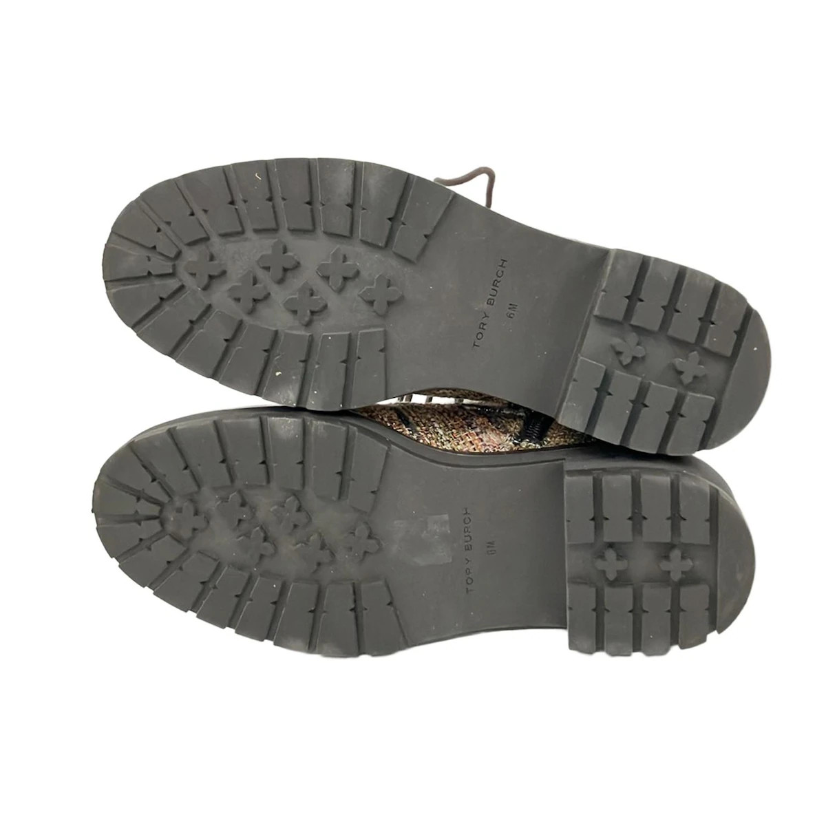 TORY BURCH - Beige Rose Gold Dark Gray Tweeds Leather Women's Boots thumbnail 4