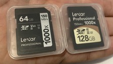 Lexar Professional 64GB 128GB UHS-II SDXC Memory Card 1000x 150mb/s