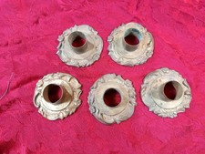 B40 Quincaillerie Ameublement Bronze Lot 5 Bobèches Style XVIIIe