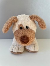 2006 Vintage Tesco Beige & Tan Puppy Dog Soft Toy Comfort Comforter Plush 
