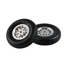 1 Pair 3.5inch Solid Rubber Wheels Tires  with Alu Hub For RC Airplane H25mm