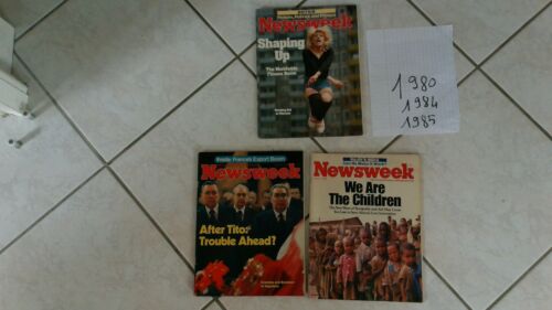 vintage 1980/1983/1984 lot 3-NEWSWEEK the international magazine-TITO/FITNESS... - Picture 1 of 1