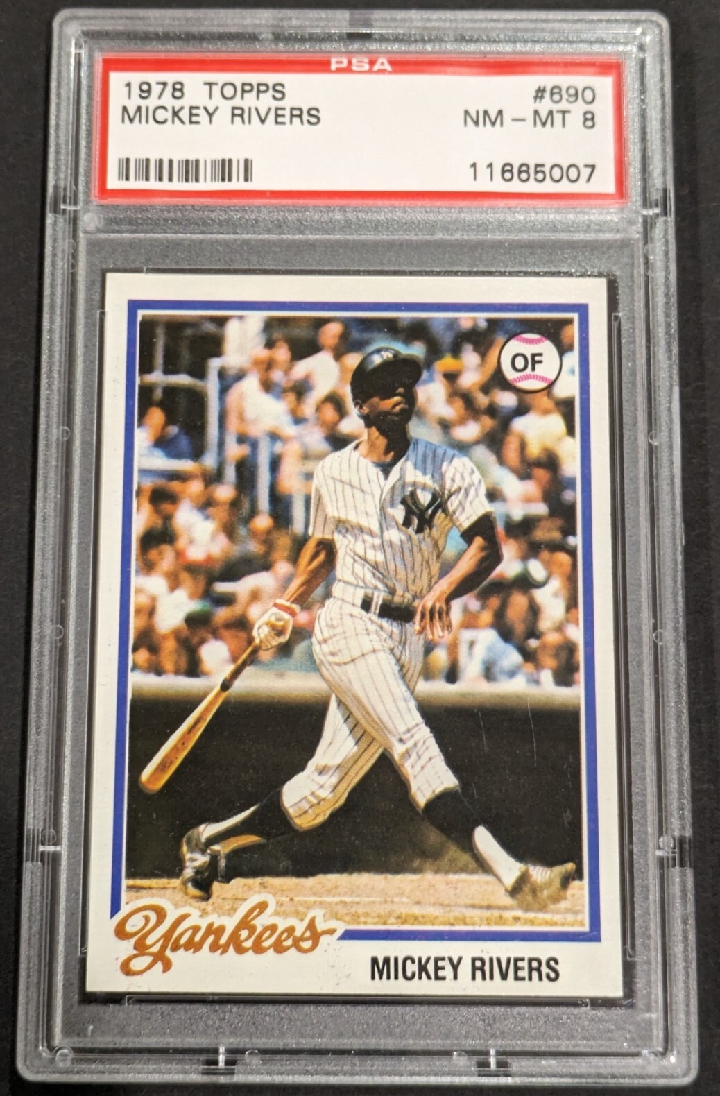 1978 Topps Mickey Rivers PSA 8 NM-MT #690 Yankees