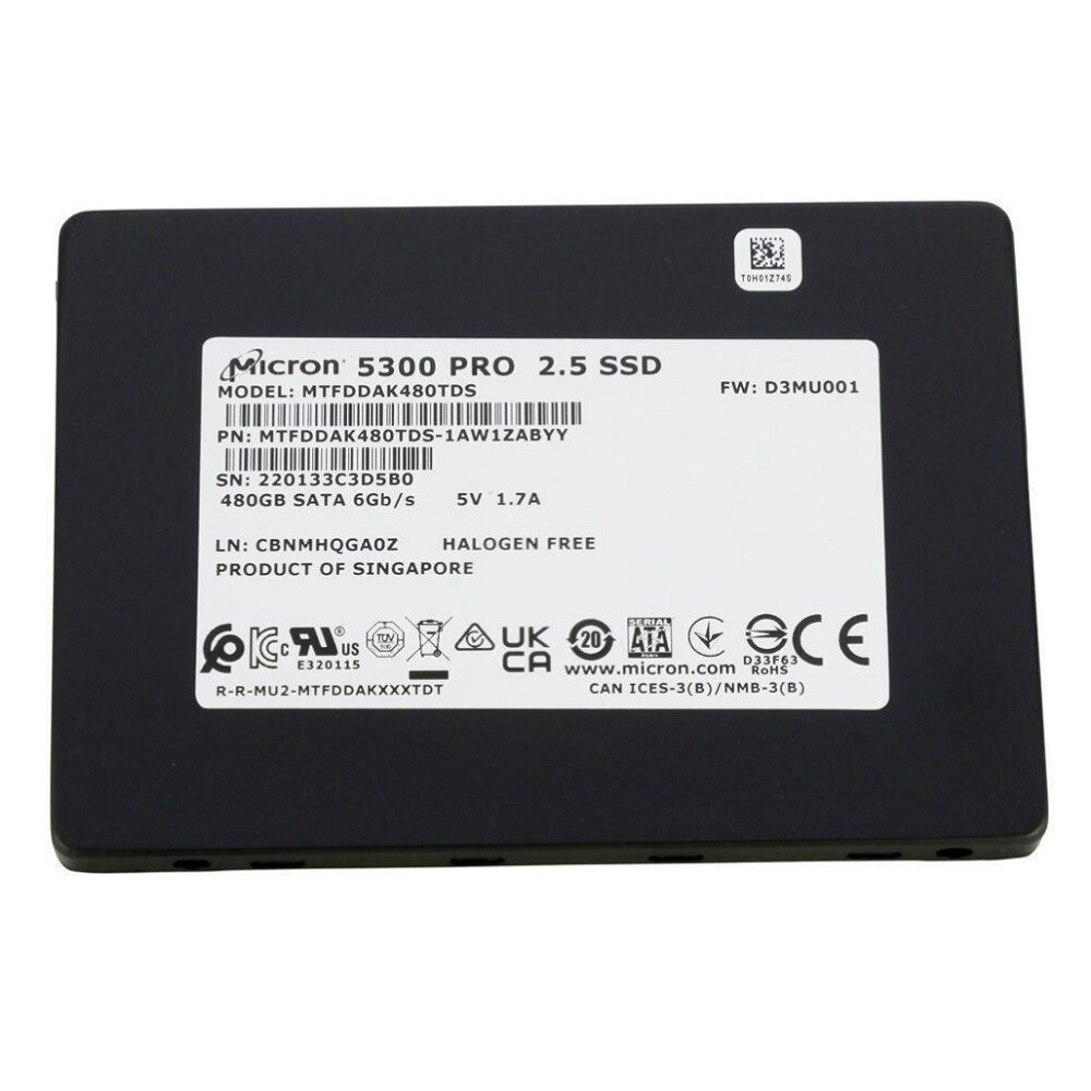 Micron 5300Pro 480GB SSD SATA 超耐久 Micron 5300 PRO 480GB SSD SATA 6Gb/s Solid State Drive