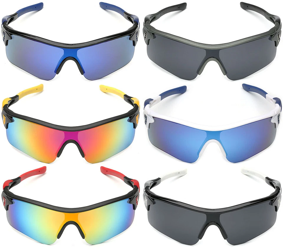 Deporte Hombres Ciclismo Béisbol Golf Correr Esquí Gafas de sol Color Espejo Lente Gafas Foto 2 de 2