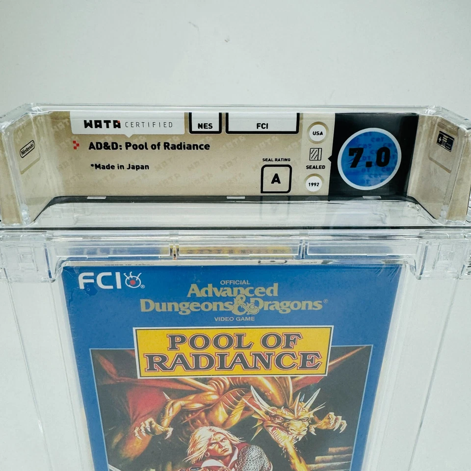 AD&D: Pool of Radiance Advanced Dungeons & Dragons Nintendo NES New WATA 7.0 A - Image 2 of 4