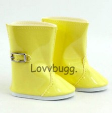 Yellow Rain Boots for 18" American Girl Boy or Baby Doll Shoes FREESHIP ADD-ONS!