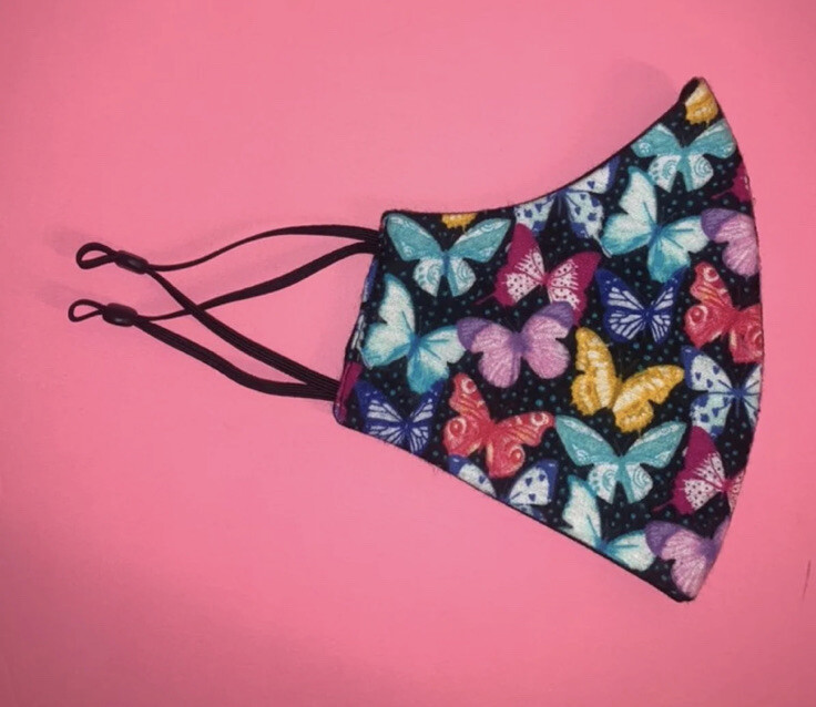 Mascarilla Facial Mariposas Mascarilla De Mariposas Adulto Reutilizable Ajustable Colorido