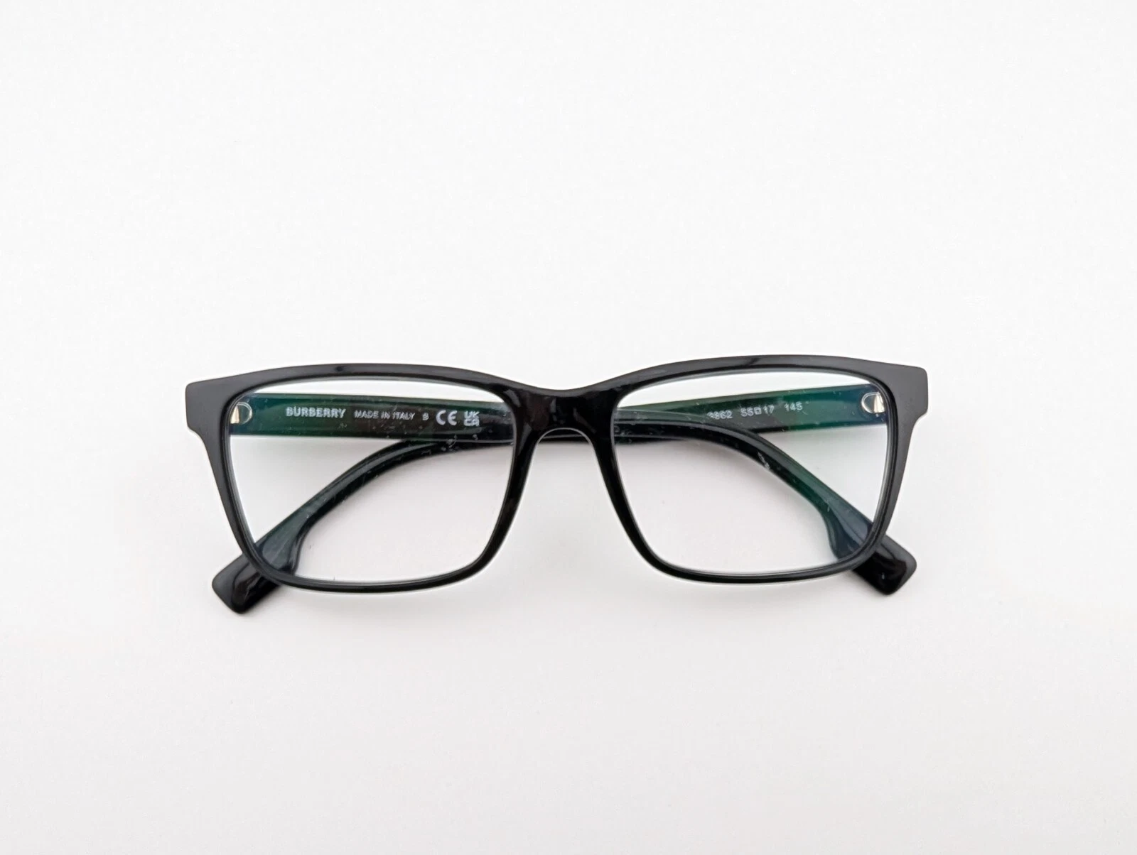 Burberry Eyeglasses Frames Only, B 2320 3862, 55 17 145, Black, Made in Italy