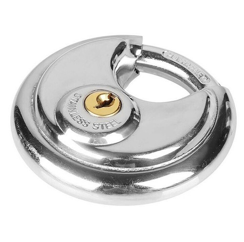 Starvast 3 Stück Diskus-Vorhängeschloss 70 Mm Edelstahl Rund Vorhängeschlösser Mit Schlüssel Für Innen Und Allgemeine Anwendungen