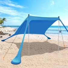 Beach Tents Portable Sun Shade Canopy UPF 50 Outdoor Sun Shelter with Sandbag