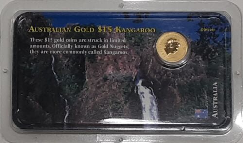 1999-P Australia Kangaroo $15 Gold Coin BU in Littleton Plastic - Picture 1 of 4
