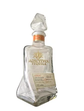Adictivo doble reposado Tequila Bottle 750ml EMPTY With Topper Flask