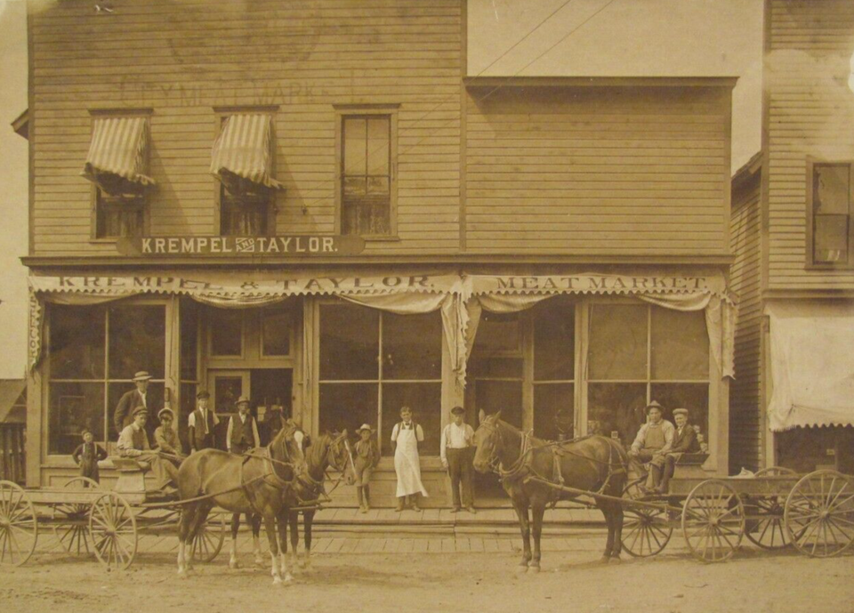 Krempel and Taylor Meat Market Storefront Photo EARLY Newberry