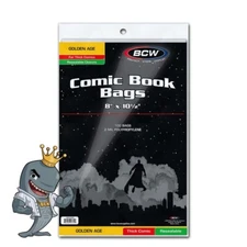 BCW Golden Resealable & Thick Comic Bags 100ct Pack FREE SHIP
