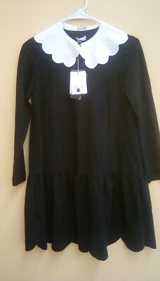 NWT! IL Gufo black scalloped dress party holiday girls 5 orig. $199.99 sisters