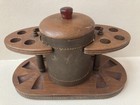 Vintage Rustic Smoking Pipe Holder w/ Tobacco Jar From Palm Beach Estate Home + — photo 1