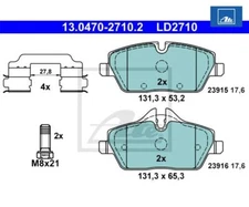 Brake pad set, disc brake ATE ceramic ATE 13.0470-2710.2