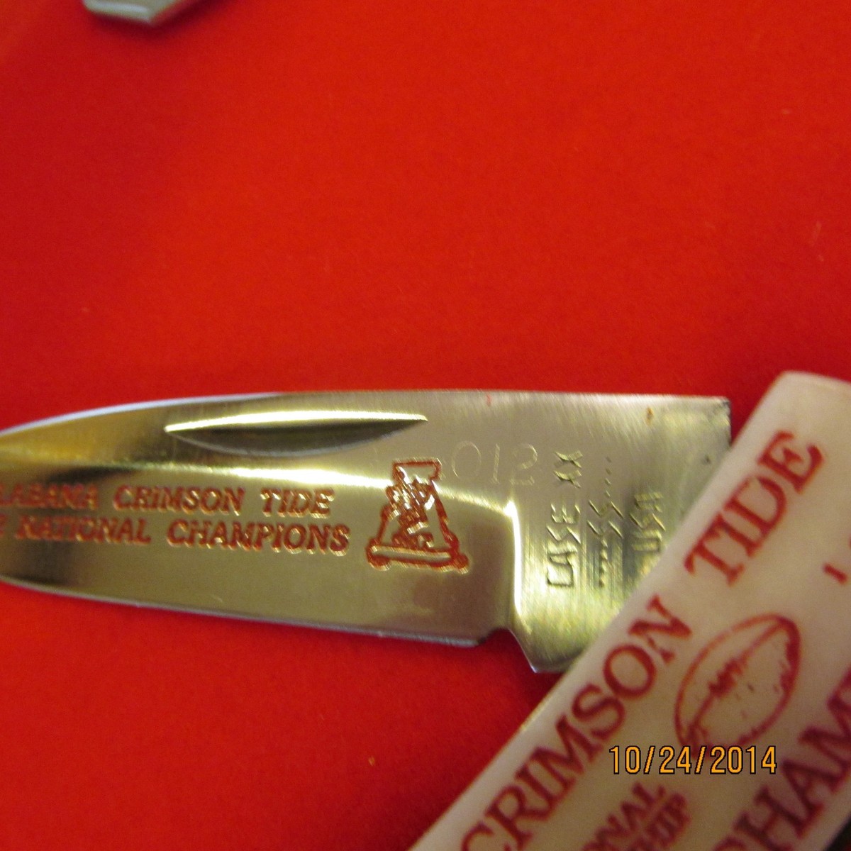 ALABAMA CASE KNIFE 1992 NATIONAL CHAMPIONSHIP AlABAMA KNIFE