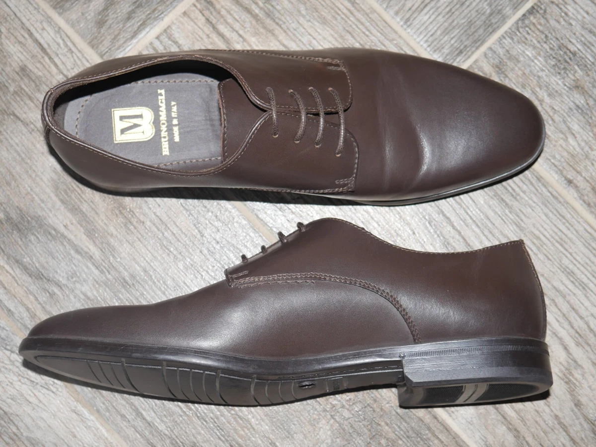 AWESOME Dark Brown Leather Oxford Shoes BRUNO MAGLI Seneca 8 Made