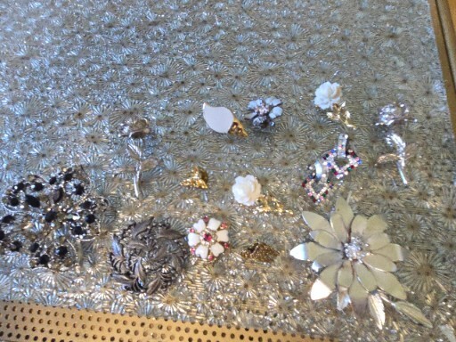 Vintage Rhinestone. Enamel  PIns.  Brooches  Earrings Some For Parts Or Repair 