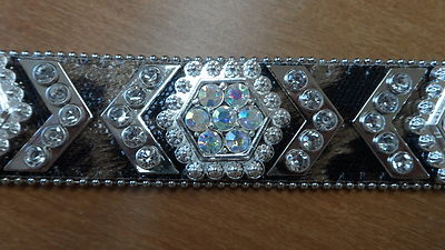 NOCONA Belt Leopard Genuine Leather With Rhinestones Multi  display picture 3