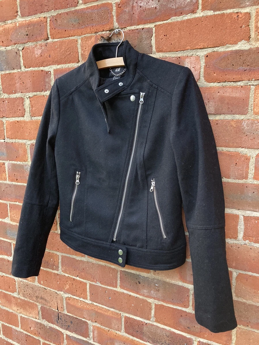 Round neck biker jacket cheap