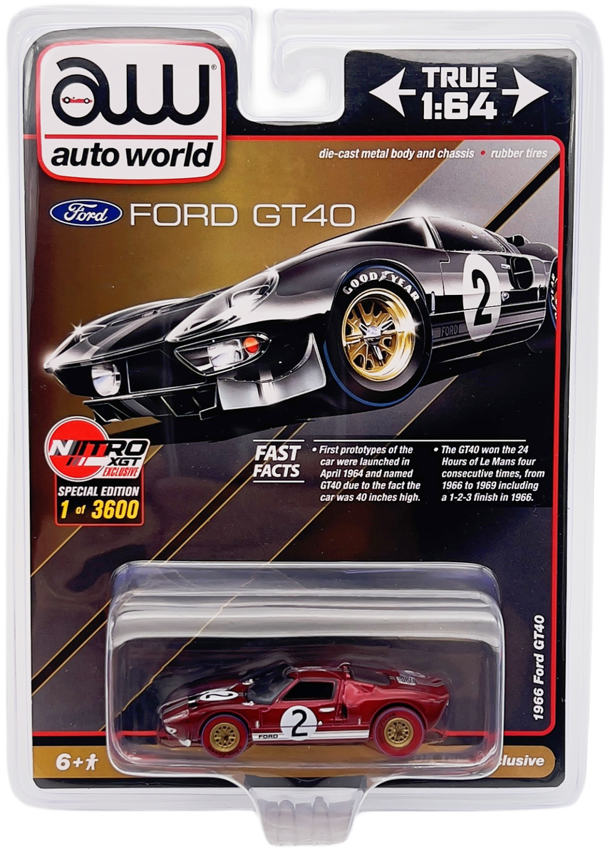 CHASE ! Auto World 1:64 - 1966 Ford GT40 #2 (Black) NITRO GTX